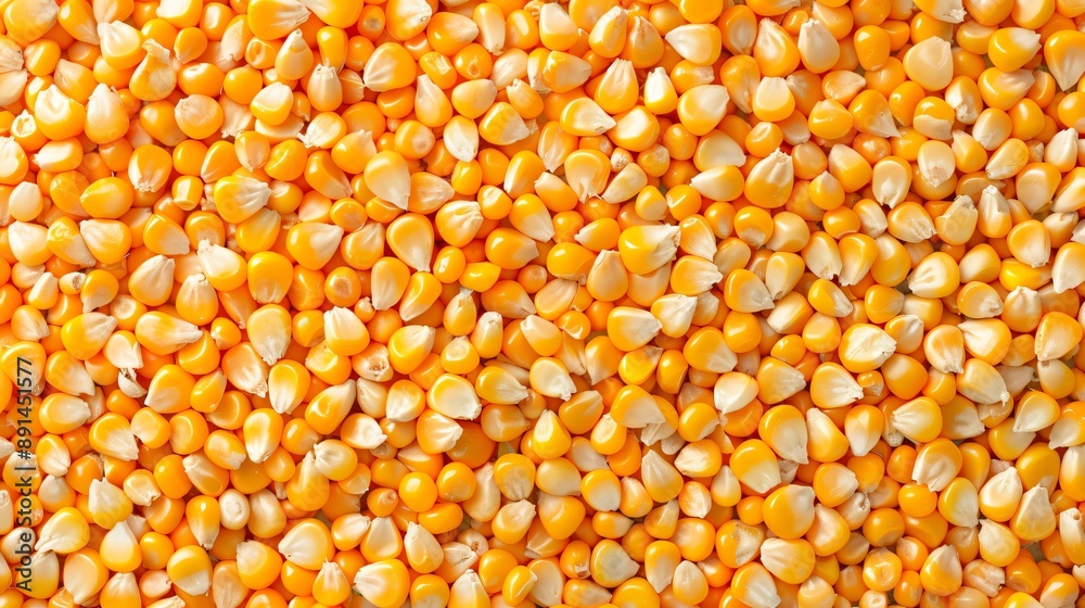 A simple mosaic pattern made from corn kernels, displayed on a white background A simple mosaic pattern made from corn kernels, displayed on a white background