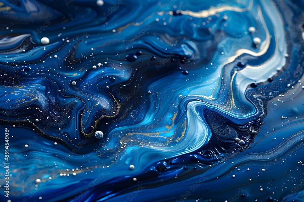 Mesmerizing Blue Abstract Art with Swirling Patterns and Sparkling Accents Mesmerizing Blue Abstract Art with Swirling Patterns and Sparkling Accents