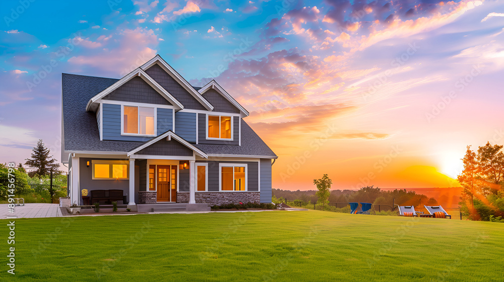 a home at sunset with a garage attached to it ,3d rendering of house exterior with garage and driveway at sunset ,a luxury house with a beautiful garden at sunset ,Beautiful Newly Built Luxury Home a home at sunset with a garage attached to it ,3d rendering of house exterior with garage and driveway at sunset ,a luxury house with a beautiful garden at sunset ,Beautiful Newly Built Luxury Home