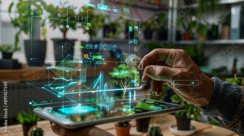 An AR interface showing venture capital investments