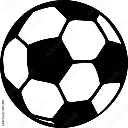 Soccer ball on transparent background. Vector illustration