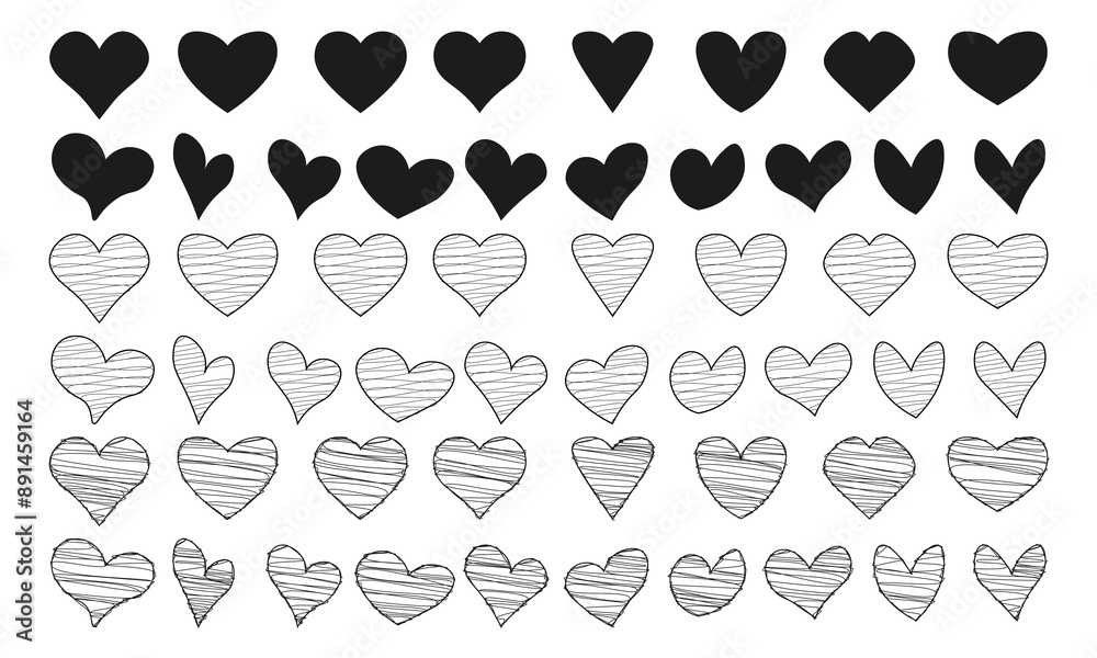 Design elements. Set of heart. Vector Design elements. Set of heart. Vector