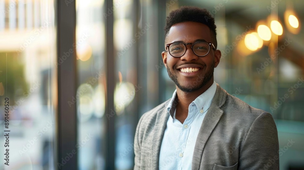 Young professional in business casual attire, modern office background, confident and approachable demeanor, bright and professional Young professional in business casual attire, modern office background, confident and approachable demeanor, bright and professional
