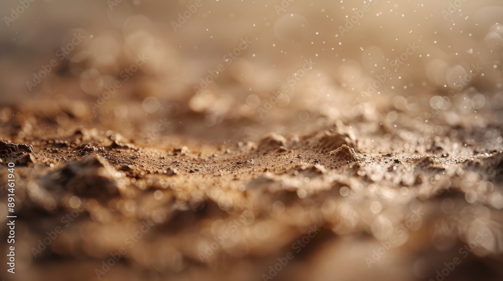 An abstract representation of a sandy landscape exuding a serene atmosphere. The image captures coarse textures and diffuse light with a play on depth and focus. An abstract representation of a sandy landscape exuding a serene atmosphere. The image captures coarse textures and diffuse light with a play on depth and focus.