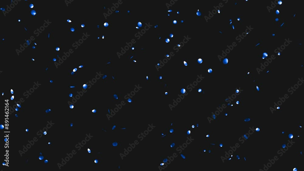 Loop blue confetti falling over Transparent Background. Alpha channel. Loop blue confetti falling over Transparent Background. Alpha channel.