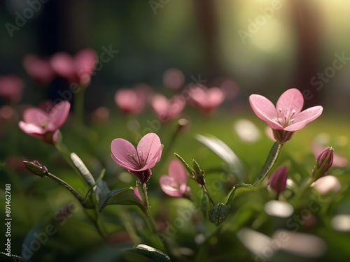 pink flowers in spring