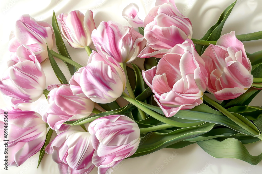 Bouquet of Pink and White Tulips Bouquet of Pink and White Tulips