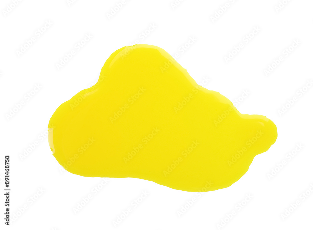 Blot of yellow printer ink isolated on white Blot of yellow printer ink isolated on white