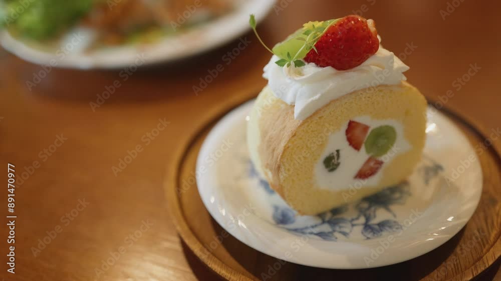 Delicious fruit cakes are on the table ready to eat. Delicious fruit cakes are on the table ready to eat.