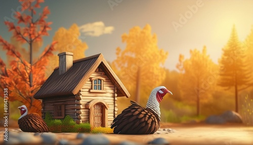 Feathered Harmony: Life in Our Cute House with a Turkey Bird Companion