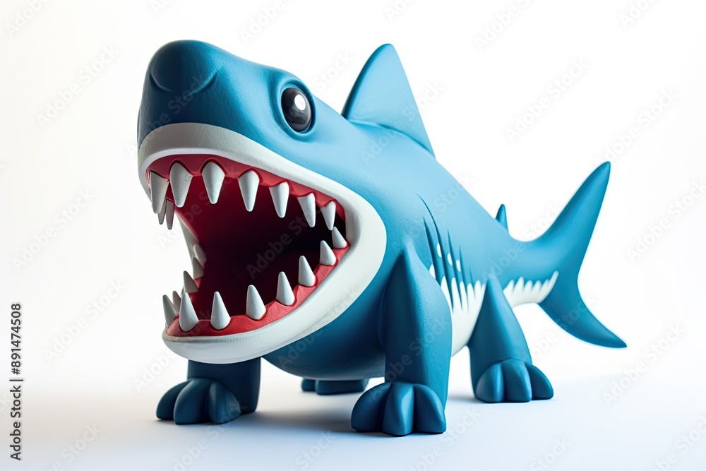 Blue Shark Toy with Open Mouth. Blue Shark Toy with Open Mouth.