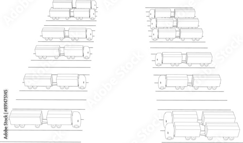 3D illustration of parking and carport