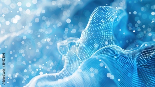 Futuristic techy background with blue and white digital patterns, perfect for a contemporary and innovative theme. photo