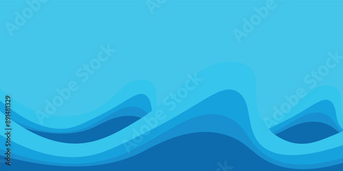 Abstract background with flowing blue waves