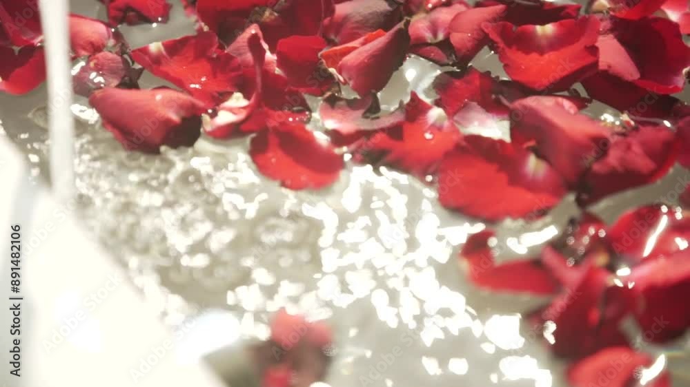 水に浮かぶ花びら-2