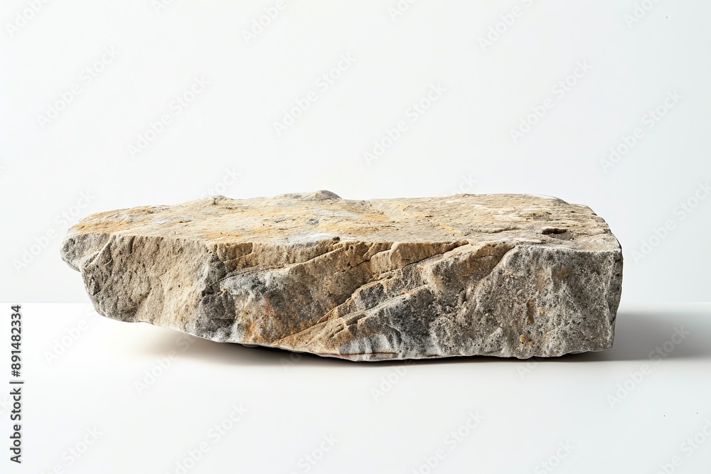 A single stone pedestal on a white background, perfect for displaying products and allowing for easy clipping A single stone pedestal on a white background, perfect for displaying products and allowing for easy clipping