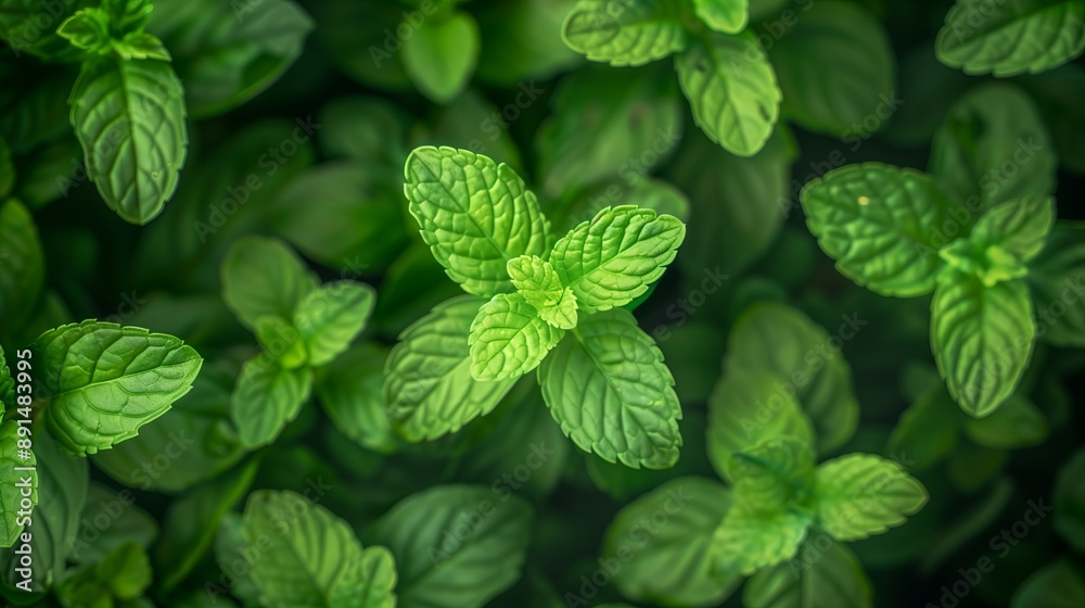 Green mint plant realistic background. background freshness and organic growth, making it perfect for environmental or gardening-related content. Green mint plant realistic background. background freshness and organic growth, making it perfect for environmental or gardening-related content.