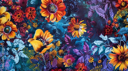 Abstract Floral Painting  V...