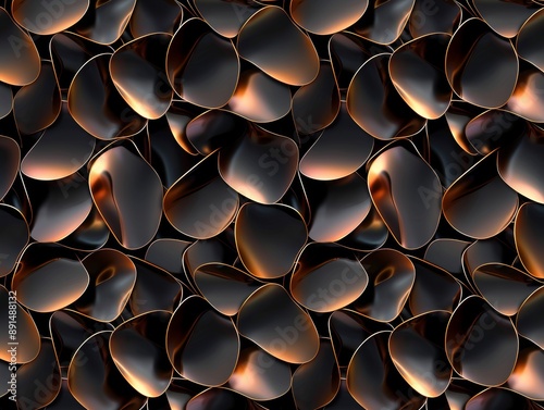 Abstract Black and Gold Met...