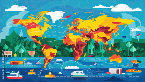 Abnormal heat around the world, water shortage, environmental disaster.