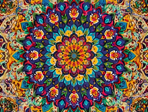 Abstract Colorful Mandala - Psychedelic Art - Digital Illustration