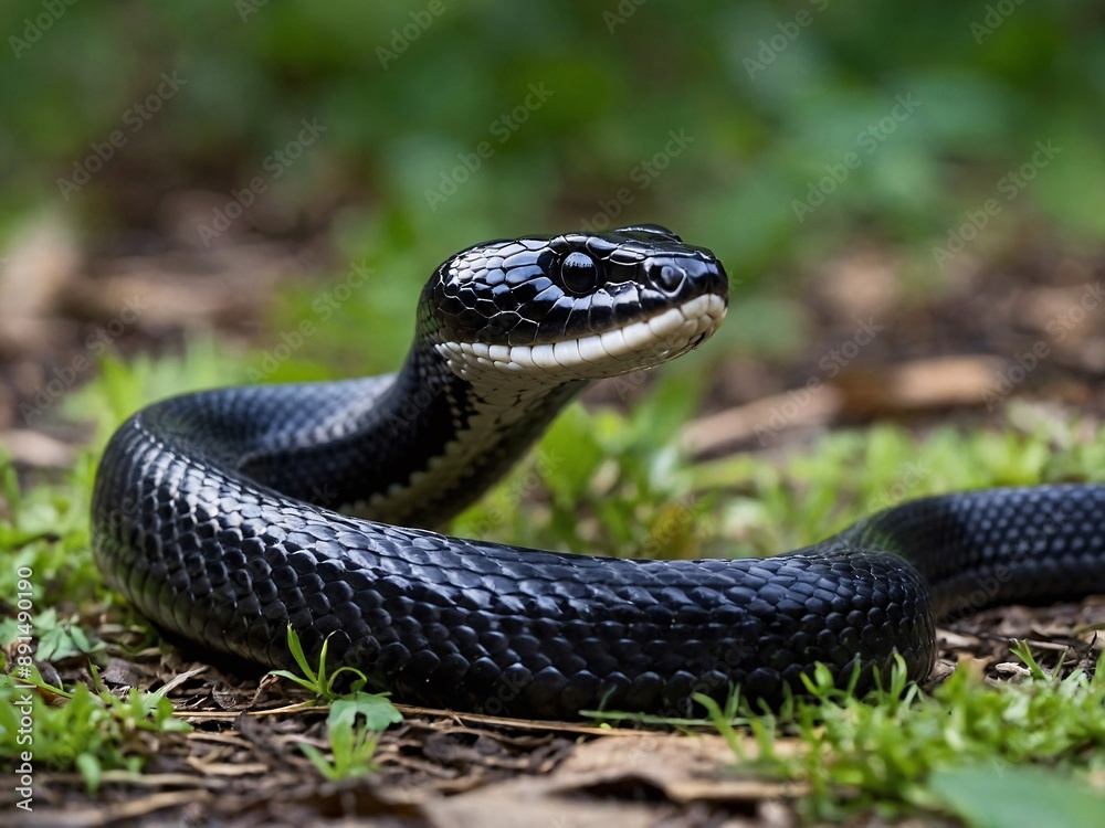 Black Rat Snake Agile Predator of Eastern Forest Black Rat Snake Agile Predator of Eastern Forest