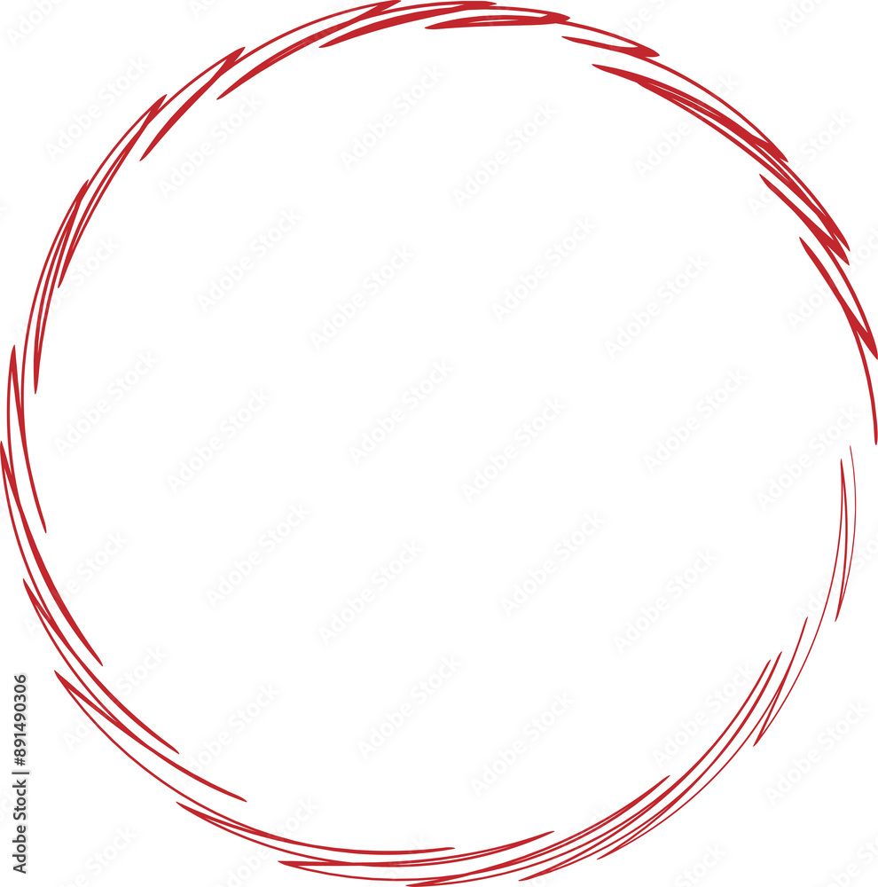 Fototapeta premium red round frame