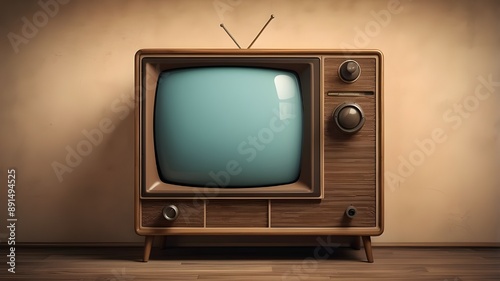 outdated television set. old-fashioned television