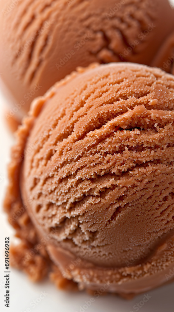 Coffee Ice Cream: A rich and aromatic scoop of coffee ice cream, arranged tightly on a crisp white background. Coffee Ice Cream: A rich and aromatic scoop of coffee ice cream, arranged tightly on a crisp white background.