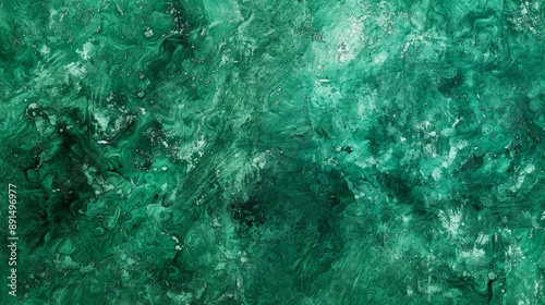 Abstract Green Swirling Mar...