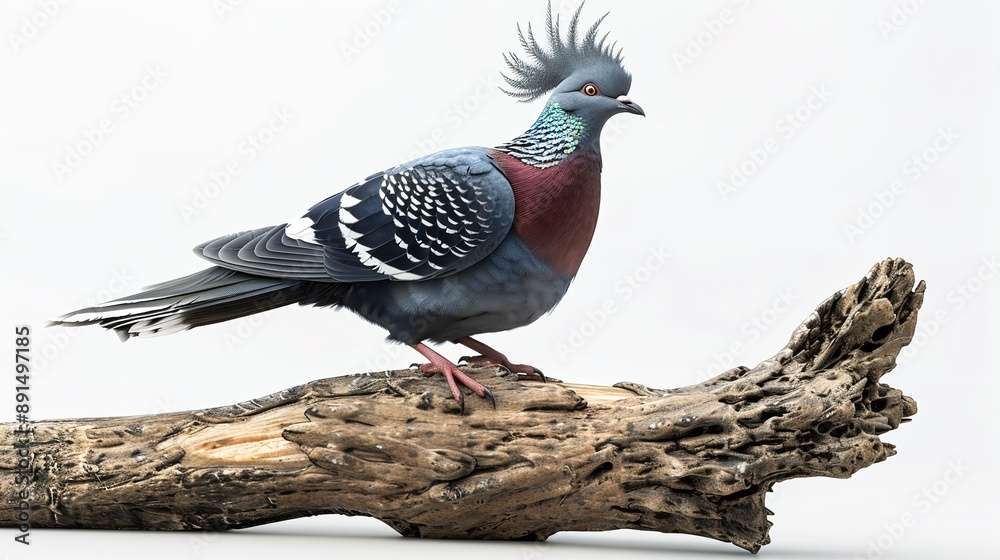 Obraz premium Northern Cardinal On White