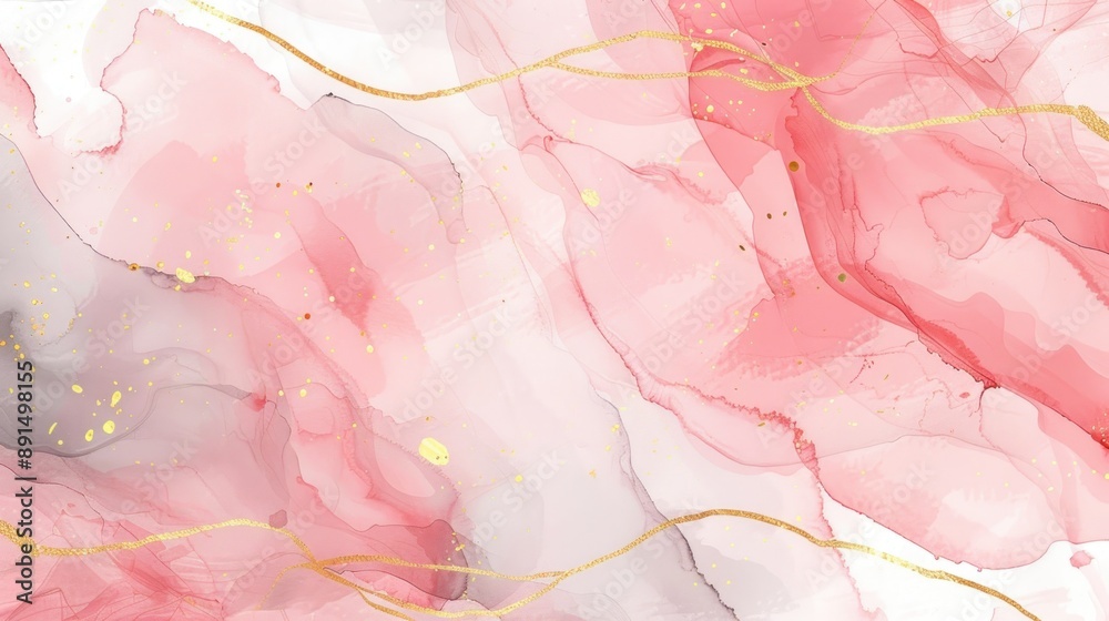 Abstract Pink and Gold Swirls Abstract Pink and Gold Swirls