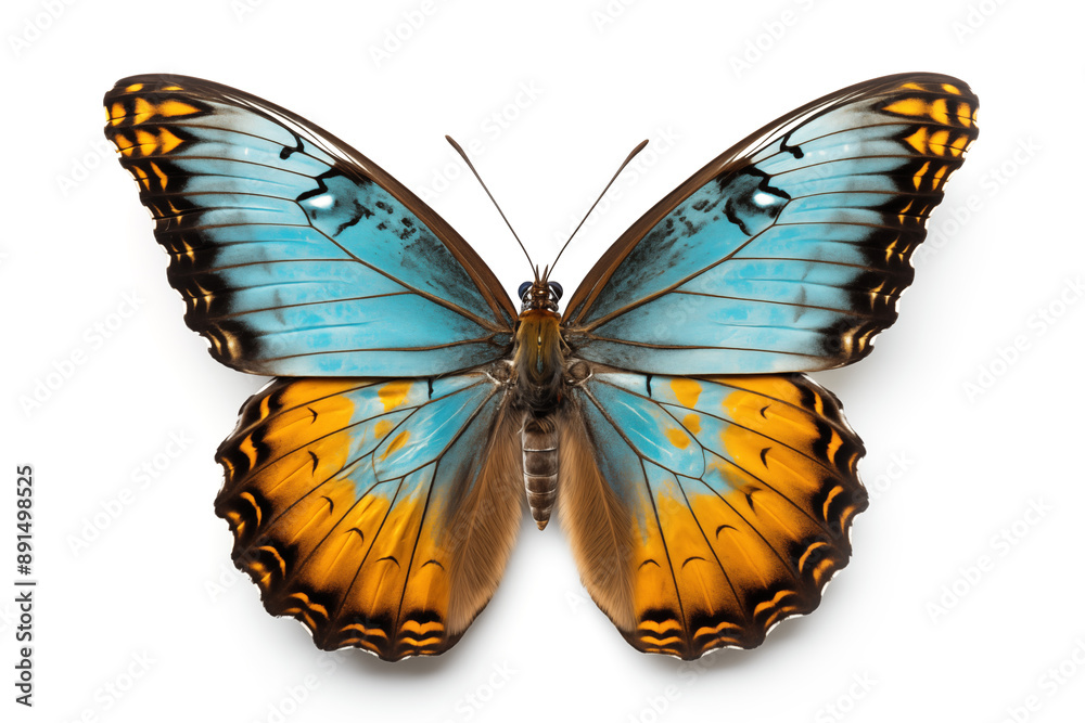 Fototapeta premium A beautiful butterfly isolated on white background. Butterfly.
