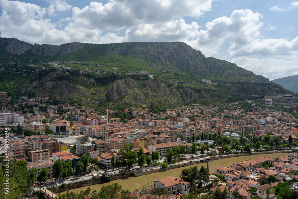 Obraz premium Amasya city view from Amasya Fortress