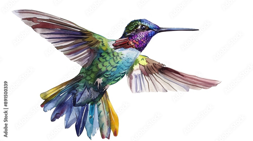A vibrant hummingbird soaring through the sky, suitable for various nature-themed projects A vibrant hummingbird soaring through the sky, suitable for various nature-themed projects