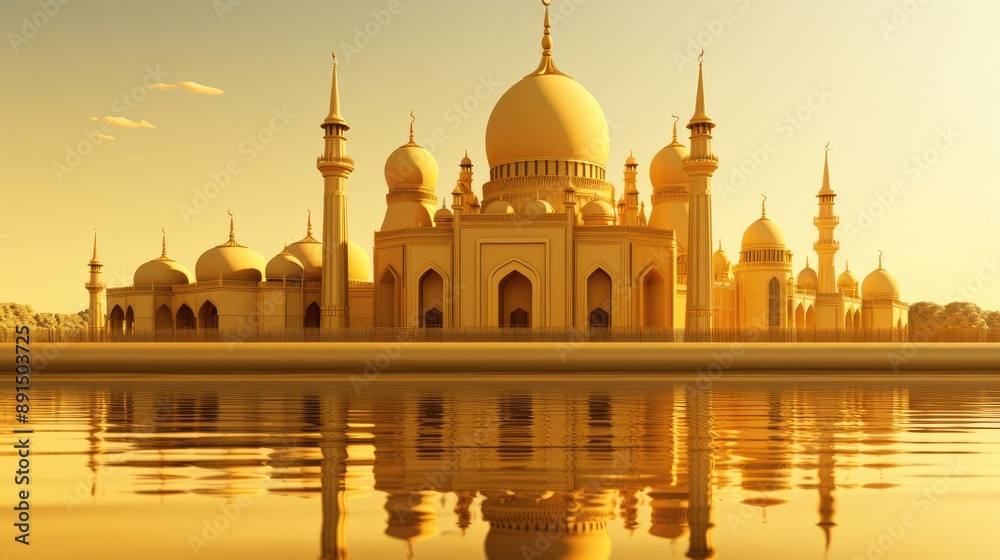 Obraz premium taj mahal at sunset