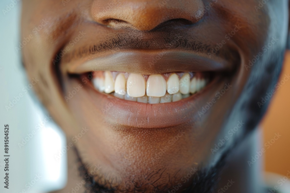 shot of the lower portion of a man's face. he boasts a lovely, charming smile with immaculate teeth shot of the lower portion of a man's face. he boasts a lovely, charming smile with immaculate teeth