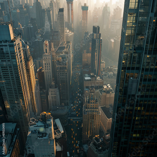 city skyline, Generative AI