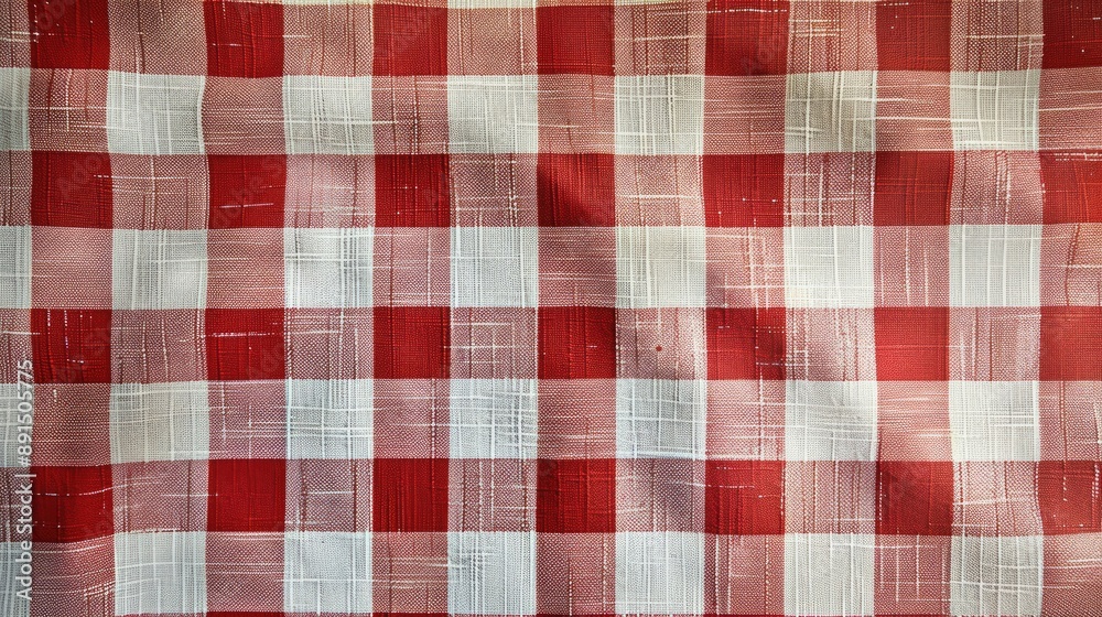 A red and white checkered cloth