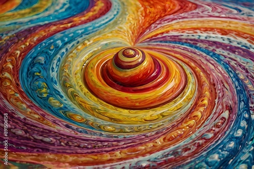 Colorful Swirls: Vivid and Vibrant Swirling Patterns of Multiple Colors in Abstract Art"