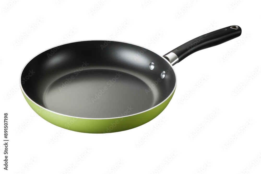 non-stick frying pan with a comfortable handle, isolated on a white background non-stick frying pan with a comfortable handle, isolated on a white background