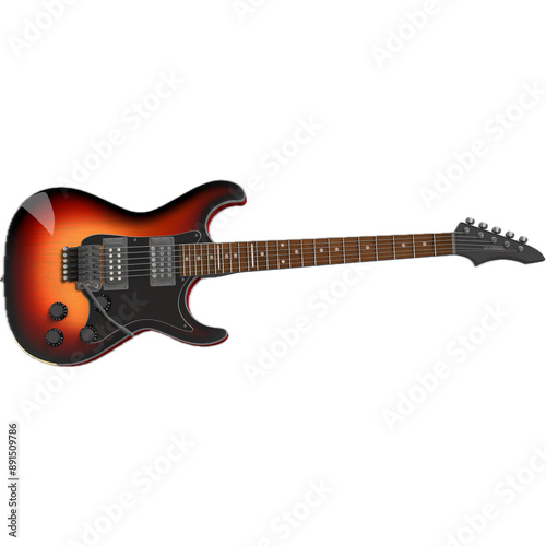 Guitar, background removed, png file.