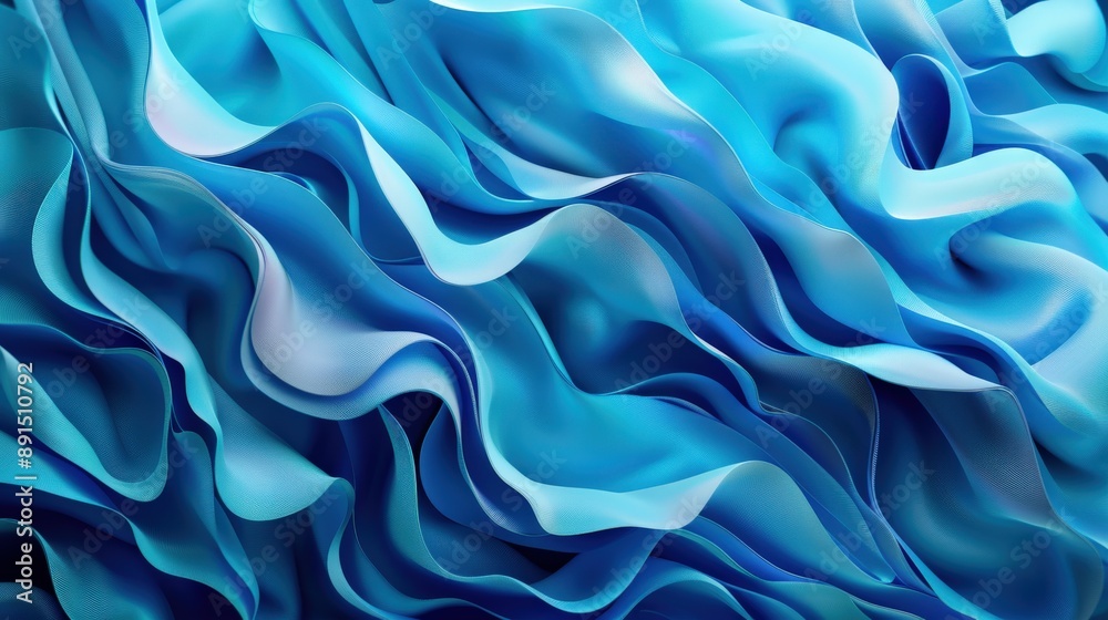 The image is a blue and white abstract painting of a wave. The blue and white colors create a sense of calmness and serenity, while the wave's shape and movement evoke a feeling of motion and energy The image is a blue and white abstract painting of a wave. The blue and white colors create a sense of calmness and serenity, while the wave's shape and movement evoke a feeling of motion and energy