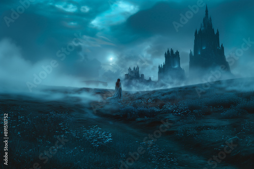 Ethereal Spires: Where Ancient Stones Dance with Magic - generative AI