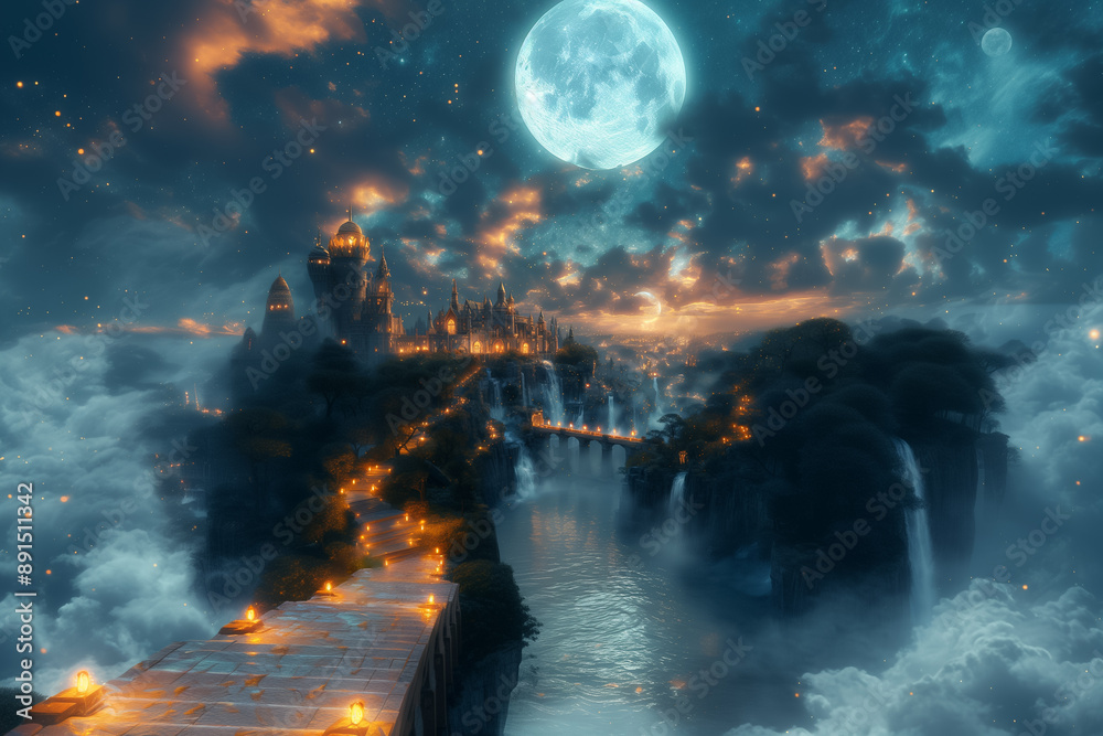 Ethereal Spires: Where Ancient Stones Dance with Magic - generative AI Ethereal Spires: Where Ancient Stones Dance with Magic - generative AI