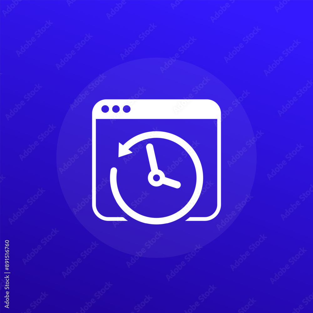 web history icon, vector pictogram web history icon, vector pictogram