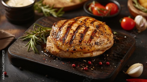Close-Up of Grilled Chicken...