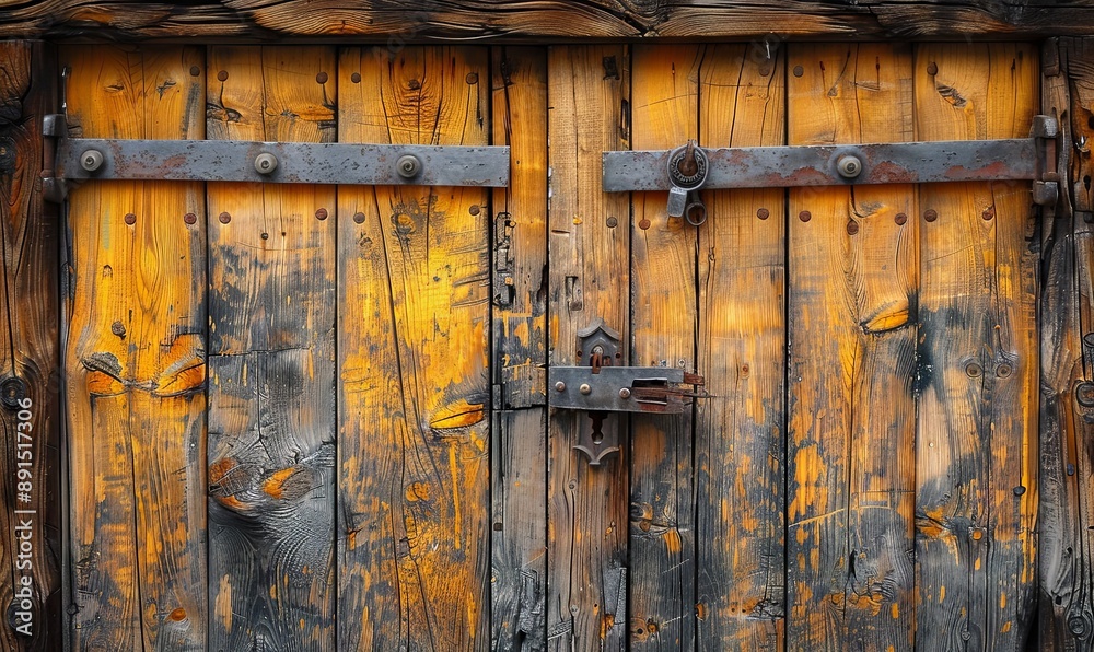 Rustic wooden door background Rustic wooden door background