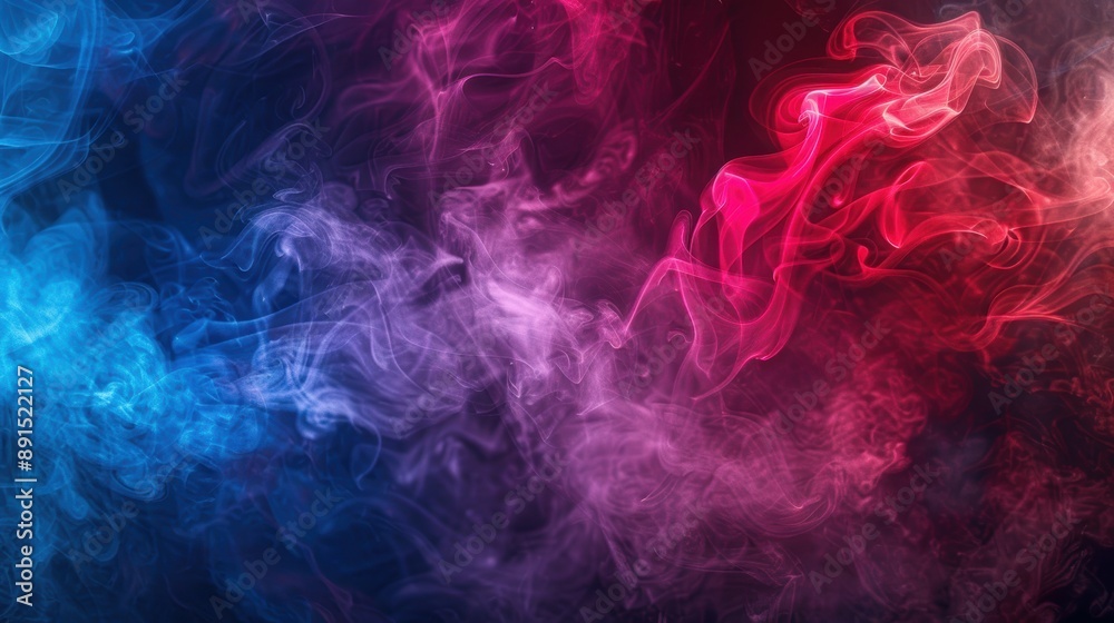 Fototapeta premium color full smoke on a black background. High quality photo, background, design, pattern, modern, bright, fog and smoke, illustration, art, abstract backgrounds, creativity