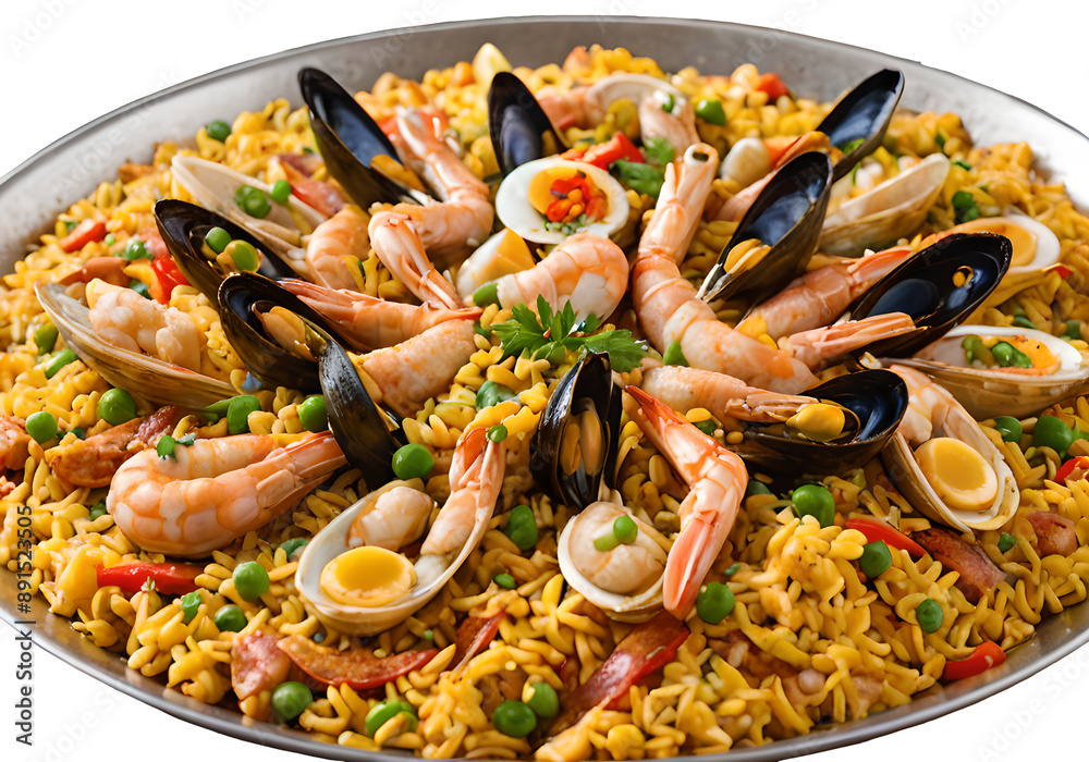 Gastronomy, traditional Mediterranean dish paella Gastronomy, traditional Mediterranean dish paella
